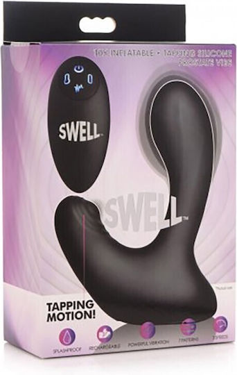 XR 10X Inflatable and Tapping Anal Plug with Wireless Functionality and Vibration Black