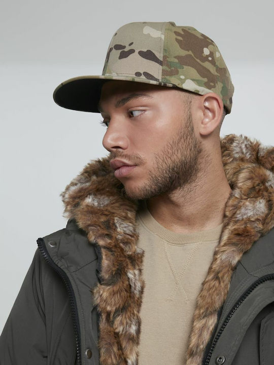 6089MC Men's Snapback Cap Beige Camo