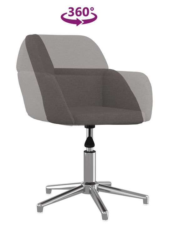 Swivel Visitor Chair with Arms Γκρι 53.5x57x70cm 2pcs