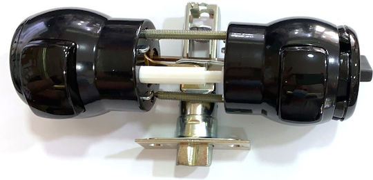 Meroni Serrature Premi Apri Knob Lock Silver