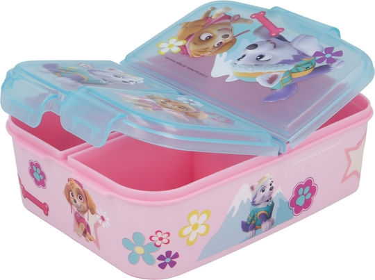 Stor Paw Patrol Girl Πλαστικό Παιδικό Δοχείο Φαγητού Paw Patrol Ροζ