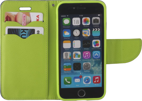 Smart Fancy Buchen Sie Synthetisches Leder Blue/Green (Realme 9i)