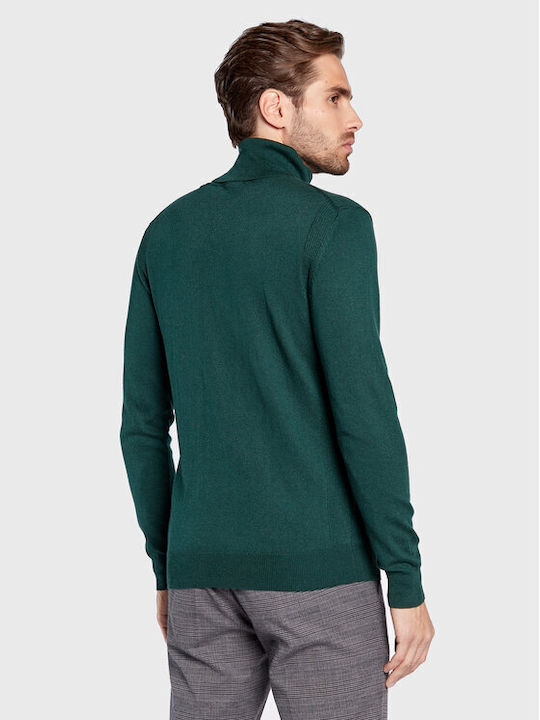 Guess Men's Long Sleeve Turtleneck Sweater Green