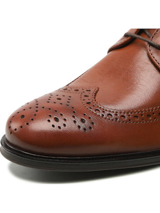 Marian Δερμάτινα Ανδρικά Oxfords Καφέ