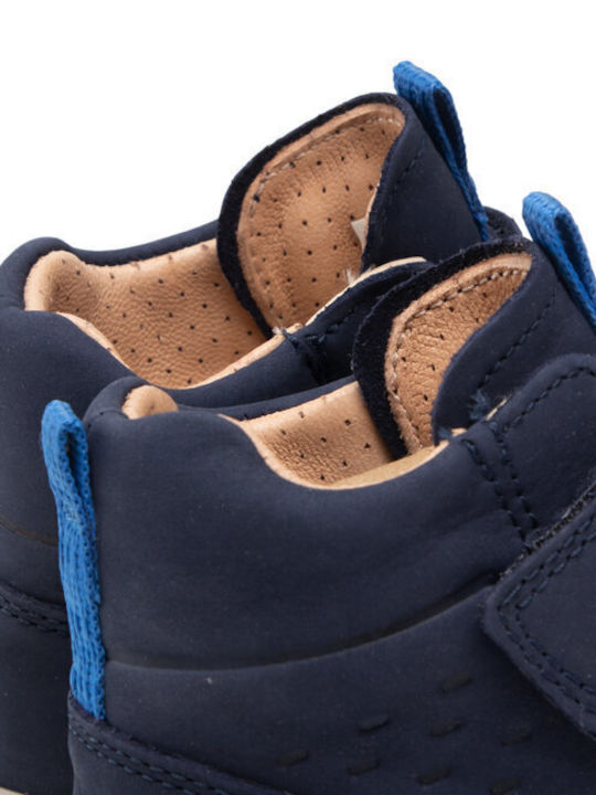 Gore Tex Suede Kids Boots with Velcro Navy Blue