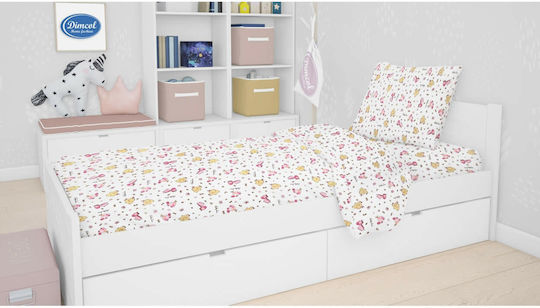 Dimcol Elephant Kids Cotton Pillowcase 50x70cm 172 Pink