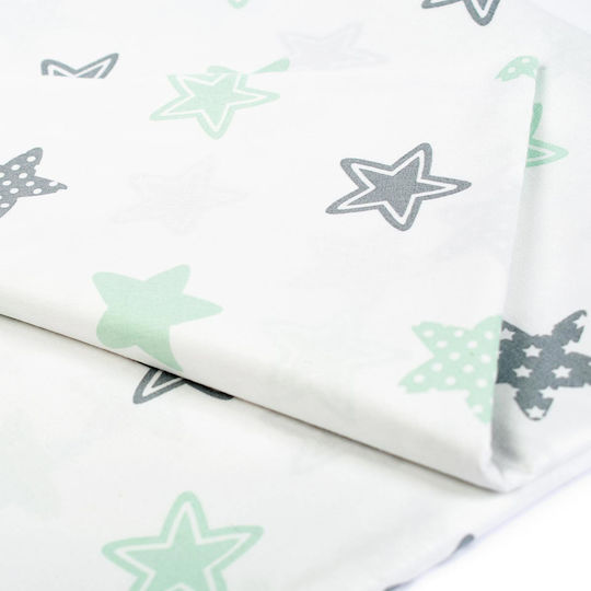 Dimcol Star Baby Cotton Pillowcase Green 35x45cm