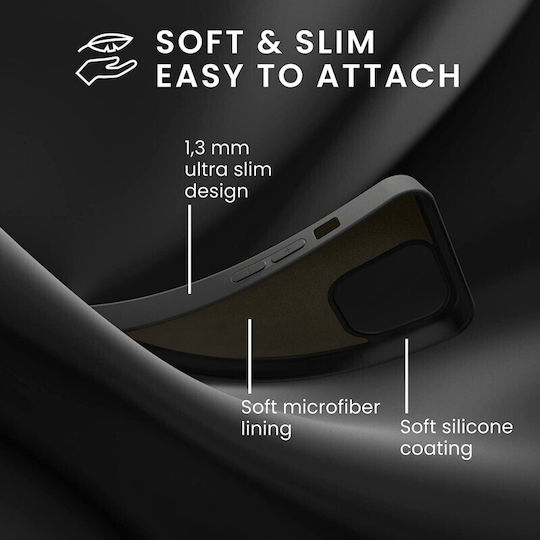 KWmobile Rubberized Matte Umschlag Rückseite Silikon 1.3mm Schwarz (iPhone 14 Pro Max)