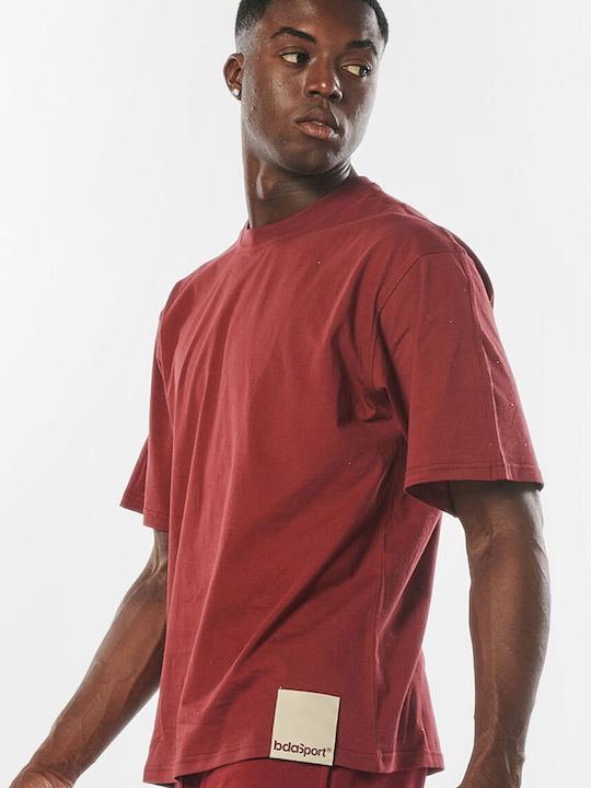 Body Action Ανδρικό T-shirt Maroon Μονόχρωμο