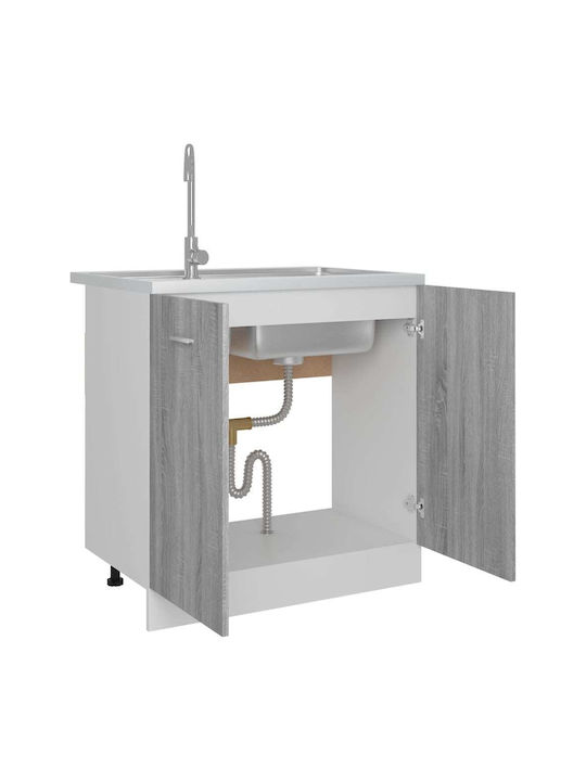 Dulap pentru Chiuvetă Gri 80x46x81.5buc