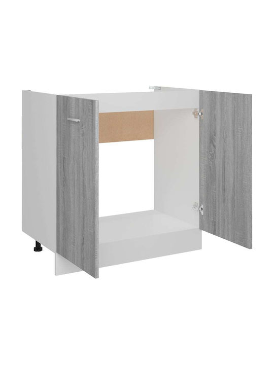 Dulap pentru Chiuvetă Gri 80x46x81.5buc