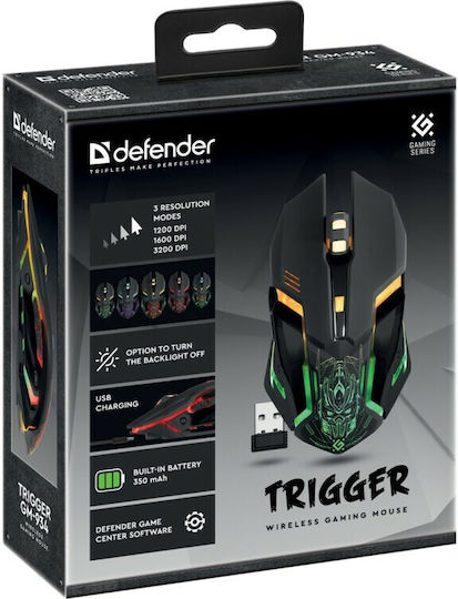 Defender Trigger GM-934 RGB Gaming Mouse 3200 DPI Black