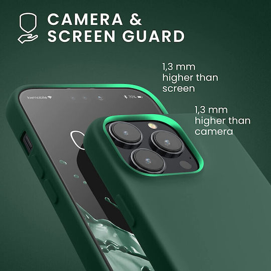 KWmobile Rubberized Back Cover Silicone Forest Green (iPhone 14 Pro)