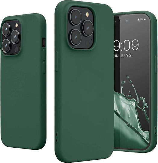 KWmobile Rubberized Back Cover Silicone Forest Green (iPhone 14 Pro)