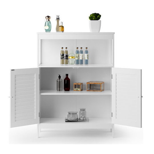 Bakaji Badezimmerschrank B60xT30xH80cm Weiß