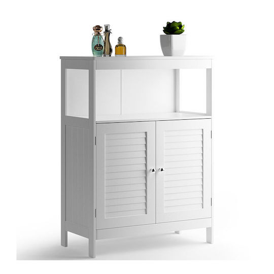 Bakaji Badezimmerschrank B60xT30xH80cm Weiß