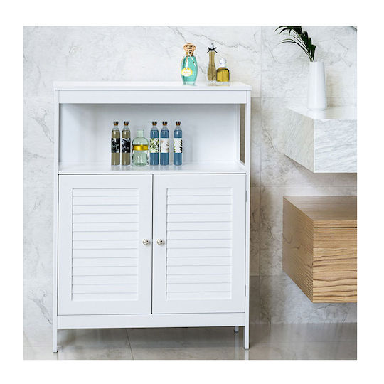 Bakaji Badezimmerschrank B60xT30xH80cm Weiß