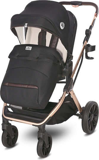 Lorelli Glory Adjustable 3 in 1 Baby Stroller Suitable for Newborn Black Diamonds 15kg