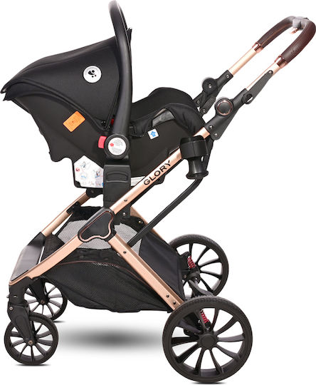 Lorelli Glory Adjustable 3 in 1 Baby Stroller Suitable for Newborn Black Diamonds 15kg