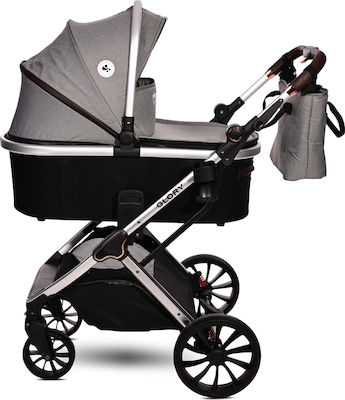 Lorelli Glory 3 in 1 Adjustable 3 in 1 Baby Stroller Suitable for Newborn Opaline Grey 15kg