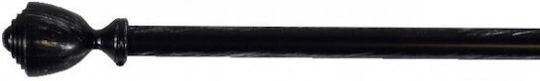 HomeMarkt Ausziehbares Metallisches Vorhangstangen E-0316 Einzeln Durchmesser 19mm Länge 110-210cm Schwarz - Gold HM11279.01