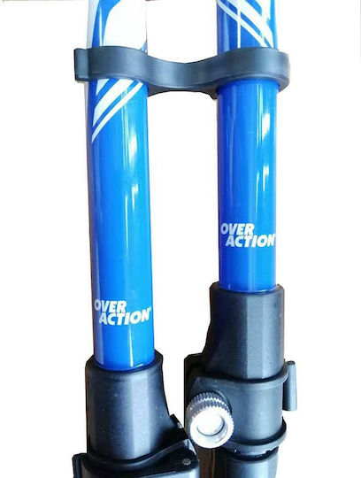 Over Action Telescopic Aluminum Fast Lock Trekking Pole with 3 Sections OVE-026 Blue 300gr