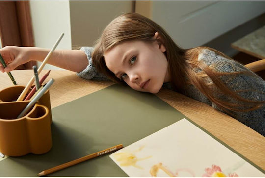 Plastic Pencil Case Sandra in Brown Colour 9x12x9cm 1 Piece