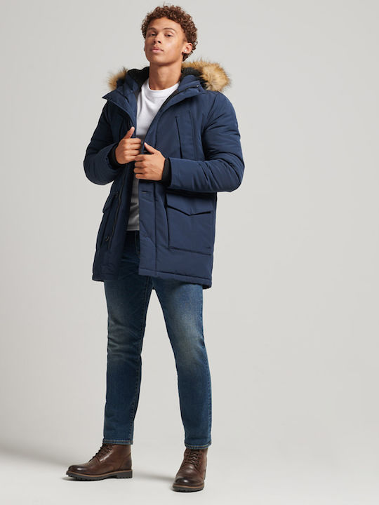 D1 Vintage Everest Winter Jacket Parka Nordic Chrome Navy