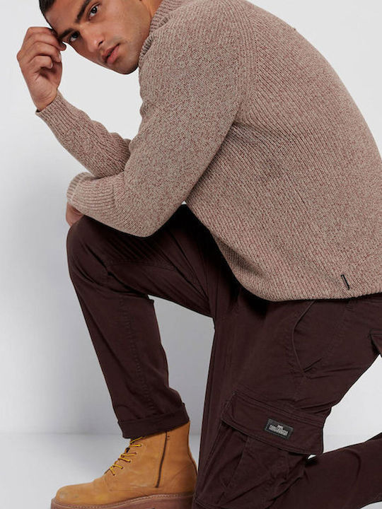 Men's Trousers Cargo in Regular Fit Brown