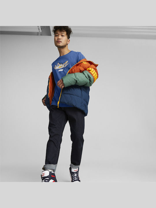 Power Winter Jacket Puffer Brown/Blue/Green