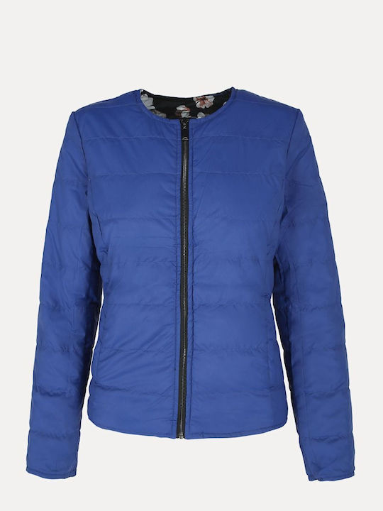 Volcano J-VIKA Damen-Wendejacke mit Blumenmuster - Blau