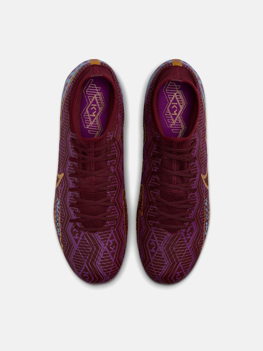 Nike Mercurial SuperFly 9 Academy Kylian Mbappé Pantofi de Fotbal cu crampoane Sfeclă Roșie Închisă / University Blue / Vivid Purple / Metallic Vivid Gold