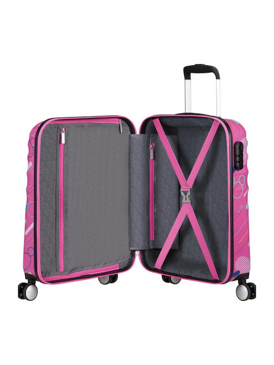 American Tourister Minnie Future Kids Cabin Hard Pink Suitcase With 4 Wheels Height 55cm