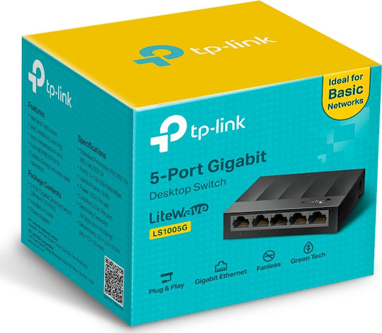 TP-LINK LS1005G Unmanaged L2 Switch with 5 Gigabit (1Gbps) Ethernet Ports