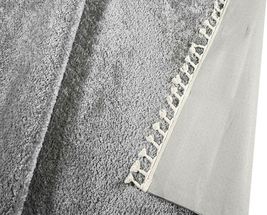 Balsan Silky Shaggy Cotton Bedroom Rugs Set D.Grey 3pcs