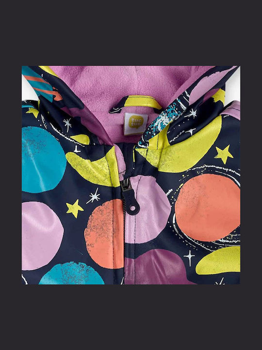 Waterproof Kids' Casual Jacket Short with Hood Multicolour