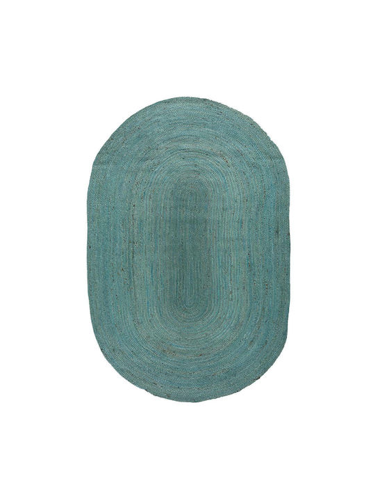 Balsan Oval Jute Χαλί Ορθογώνιο Καλοκαιρινό από Γιούτα Turkuaz x170cm