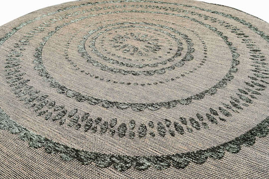 Balsan Gloria Marakes Χειροποίητο Χαλί Στρογγυλό Καλοκαιρινό Ψάθινο Green Φ130cm