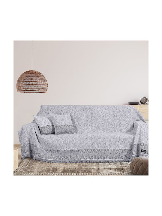 Beauty Home Διακοσμητική Μαξιλαροθήκη Γκρι 40x40εκ.