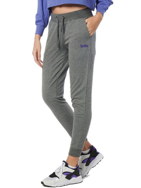 Παντελόνι Φόρμας με Λάστιχο Fleece Dark Grey Melange