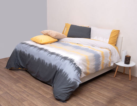 Viopros Комплект Плик за Завивка Памучен Единичен с Калъфка 155x240 Вегас Сив