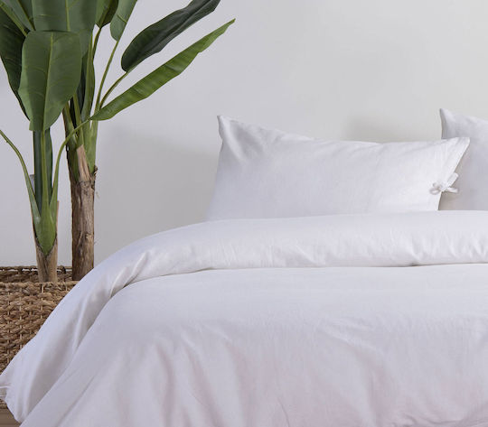 Nef-Nef Homeware Pillowcase Set with Envelope Cover Ecru 52x72cm. 031834