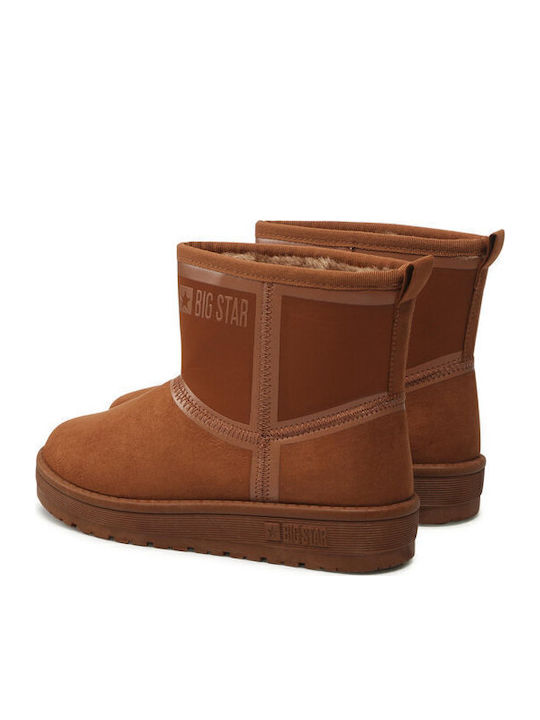 Suede Women's Ankle Boots Brown