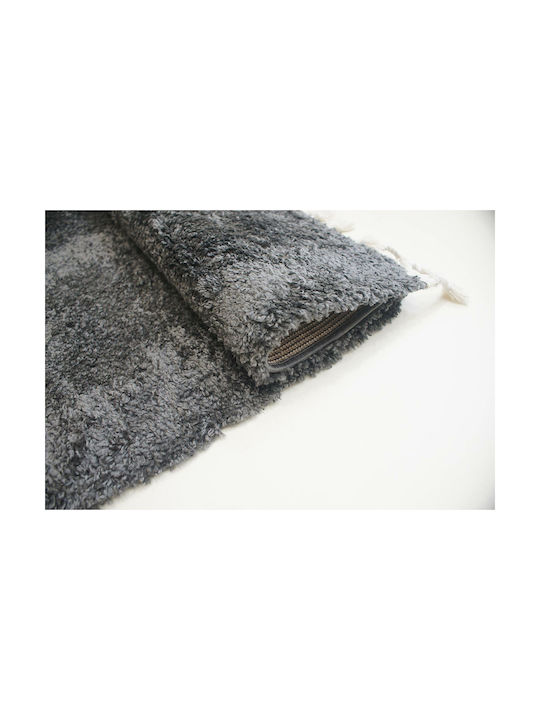 Balsan Soft Σετ Shaggy Χαλιά Κρεβατοκάμαρας Anthracite 3τμχ