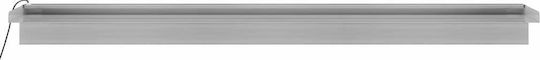 vidaXL Pool Waterfall with LED Lighting made of Stainless Steel 108x108cm Silver