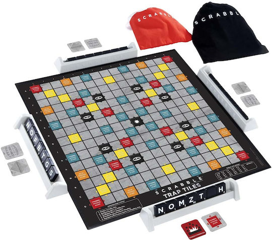 Board Game Scrabble Trap Tiles for 2-4 Players 10+ Years Old Mattel