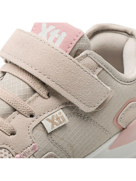 Kids Sneakers with Scratch Beige