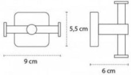 Karag Quattro Άγκιστρο Μπάνιου Διπλό με Βίδες 9x6cm Inox Ασημί Karag Quattro Άγκιστρο Μπάνιου Διπλό με Βίδες 9x6cm Inox Ασημί