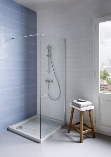Roca Rectangular Porcelain Shower White Roma 90x70x5.5cm