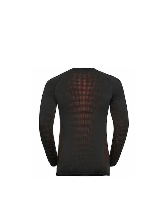 Odlo Performance Warm Eco Ανδρική Ισοθερμική Μακρυμάνικη Μπλούζα Μαύρη